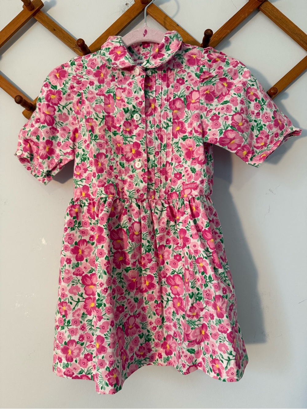 Vintage Girls Oshkosh Floral Dress USA Size 4T Early 90’s Cottagecore